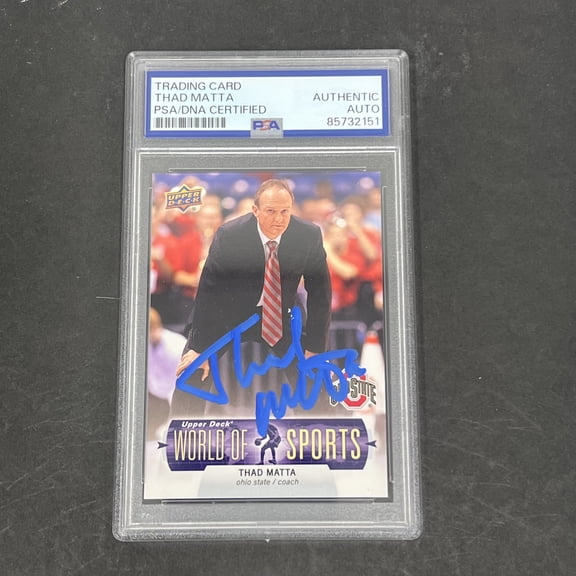2011 Upper Deck Thad Matta #70 World of Sports PSA