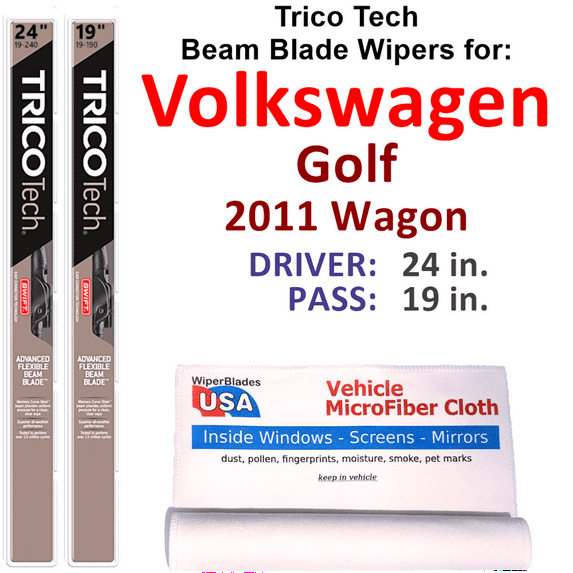2011 Volkswagen Golf Beam Blade Wipers (Set of 2)