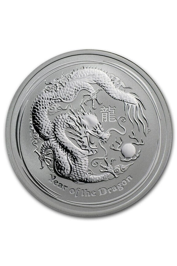2012 1/2 oz Silver Australian Lunar Year of the Dragon Coin - In Capsule
