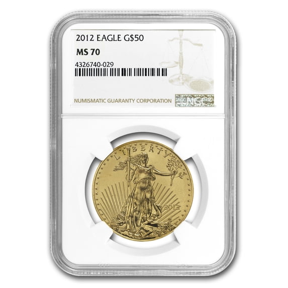 2012 1 oz American Gold Eagle MS-70 NGC