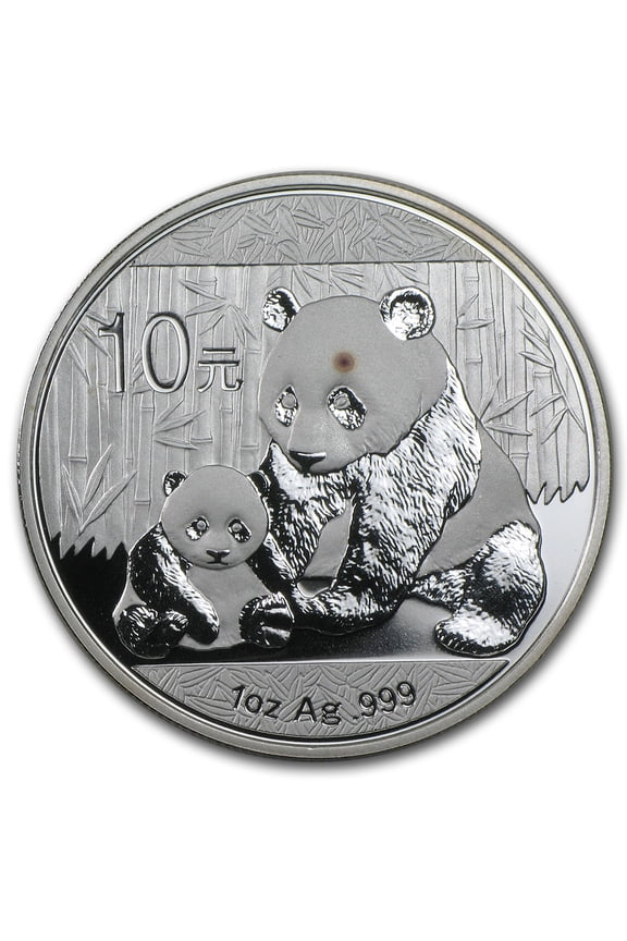 2012 1 oz Silver Chinese Panda (Spotted, Abrasions)