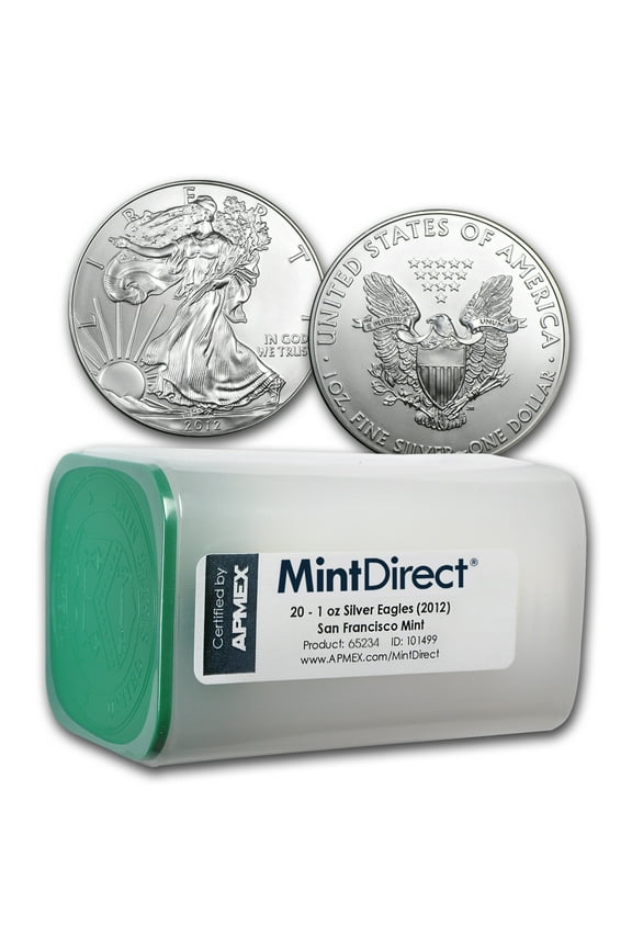 2012 1 oz Silver Eagle SF Mint (20-Coin MintDirect Tube)