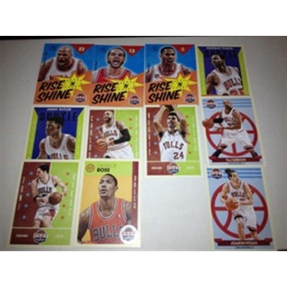 2012-13 Past & Present Chicago Bulls Team Set & Rise n Shine! 11 Cards Derrick Rose Mint
