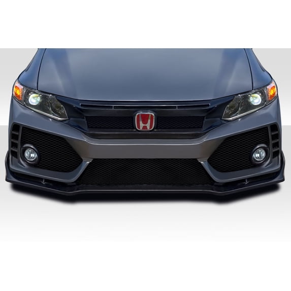 Duraflex 118515, Automotive Front Bumper with FK8 Style fits 2012-2015 Honda Civic, Black