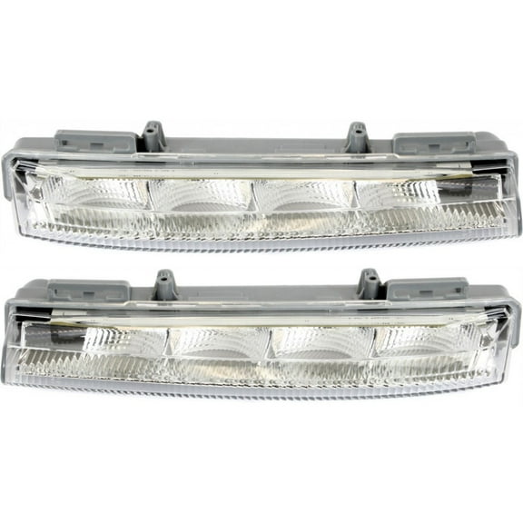 For 2012-2015 Mercedes-Benz C250 Pair Driver and Passenger Side Day Time Running Light DOT Certified w/ Bulbs MB2562105 MB2563105 - Replaces 204 906 89 00 204 906 90 00 ;W204; for Coupe; LED
