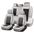 thumbnail image 1 of 2012-2015 for TOYOTA PRIUS PLUG-IN Seat Cover, Gray Car Seat Covers, Waterproof Faux Leather Full Set of 5 Seats Easy to Clean and Install Beautify Interior, Airbag-Compatible, 1 of 8
