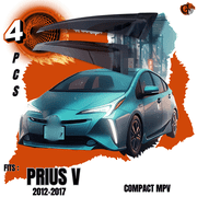 2012-2017 Toyota Prius V Window Visors Rain Guard Sun Shade Deflector 4pc