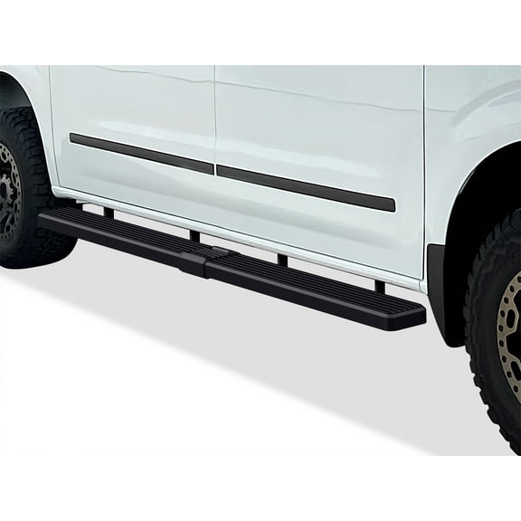 2012-2019 Nissan NV 1500/2500/3500 VAN (FULL SIZE) |FOR 3 DOOR MODELS ONLY (Driver 53"/Passenger 94.5") Black Finish iStep 5 Inch Van Door to Door sidestep