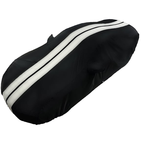 2012-2024 Porsche 911 Indoor/Outdoor Car Cover - Ultraguard Plus 300 Denier Water Resistant Protection for Carrera/Targa/4S/GTS/Turbo/Turbo S Black with Gray Stripes