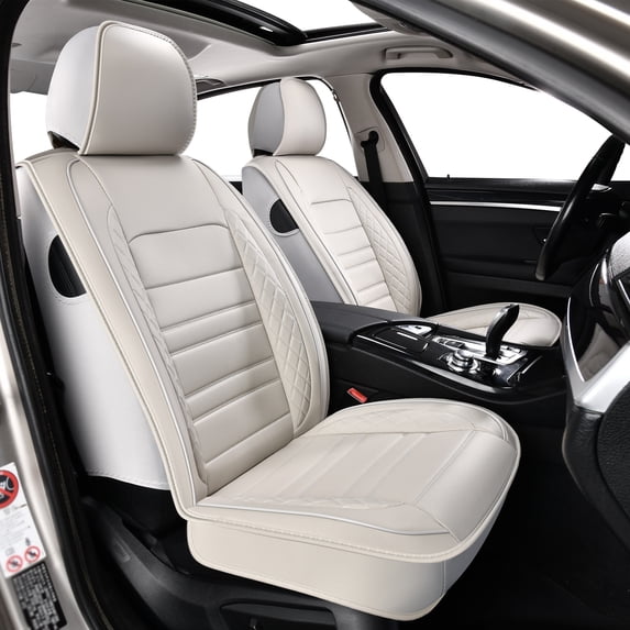 2012-2025 for Nissan Altima Seat Cover, White Car Seat Covers, Premium Leather 360° Full Coverage Seat Set Anti-Slip Lining Easy to Clean & Maintain, Pet Car Seat Covers