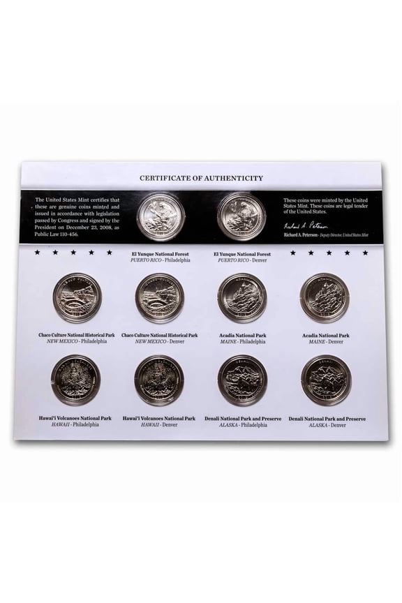 2012 America the Beautiful Quarters Uncirculated Set (US Mint)