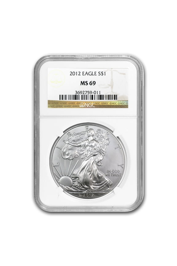 2012 American Silver Eagle MS-69 NGC