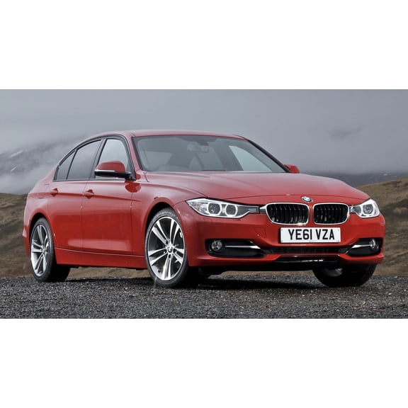 2012 BMW 3 Series UK Car - 12x18 Inch Laminated Poster - Stunning Detail and Bold Colors