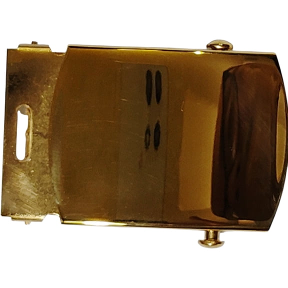 2012 Belt Buckle 1-5/16" Gold-Plated Brass, Fits 1" Web Belts, Stamped US CE (Creative Edge)