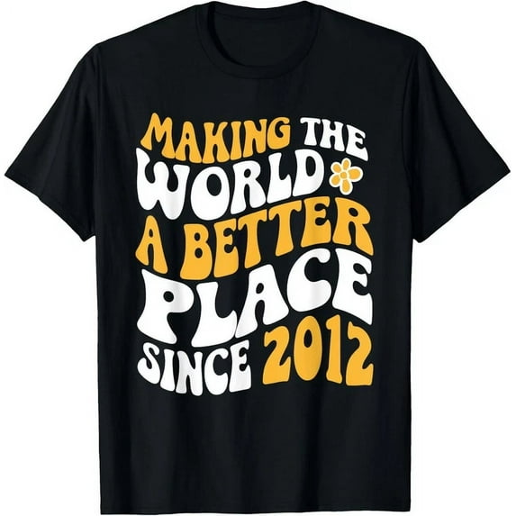 2012 Birthday - Making The World A Better Place Since 2012 T-Shirt Unisex S-5XL Hot Trending Shirt, Vintage Birthday Gift