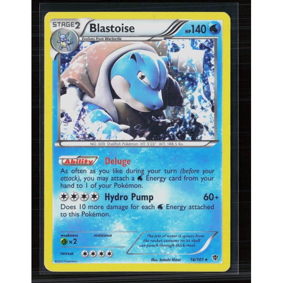 2012 Boundaries Crossed Blastoise Holo Rare #16/101
