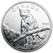 2012 Canada 1 oz Silver Wildlife Cougar Abrasions, Spotted