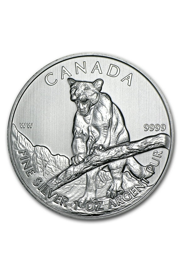 2012 Canada 1 oz Silver Wildlife Series Cougar