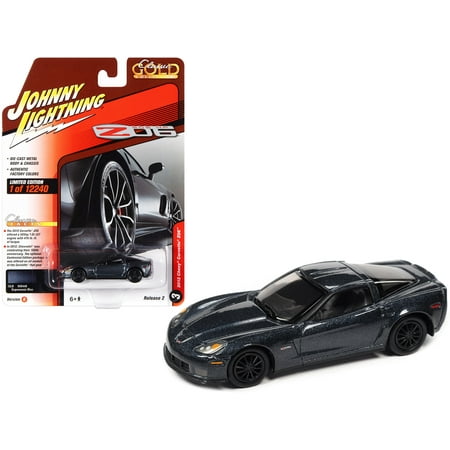 2012 Chevrolet Corvette Z06 Supersonic Blue Metallic Limited Edition to 12240 pieces 1/64 Diecast Model Car by Johnny Lightning