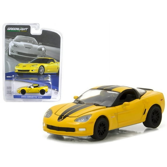 2012 Chevrolet Corvette Z06 Velocity Yellow 1/64 Diecast Model Car by Greenlight