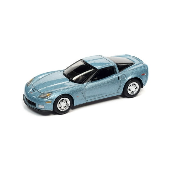 2012 Chevy Corvette Z06, Carlisle Blue Metallic - Johnny Lightning JLCG027/48A - 1/64 Scale Diecast Model Car