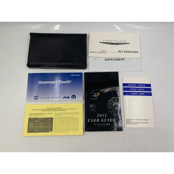 2012 Chrysler 300 Owners Manual Handbook with Case OEM E02B15053