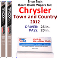 thumbnail image 1 of 2012 Chrysler Town and Country Beam Blade Wipers (Set of 2), 1 of 3