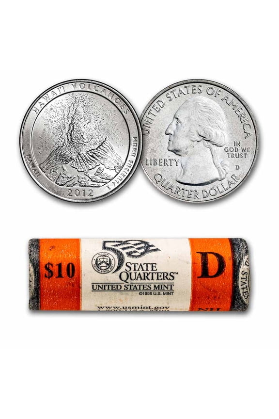 2012-D ATB Quarter Hawaii Volcanoes National Park 40-Coin Roll BU