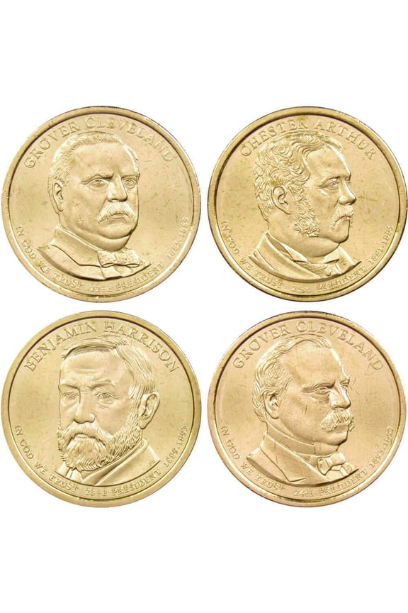 2012 D Presidential Dollar 4 Coin Set BU Uncirculated Mint State $1 Collectible