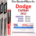 thumbnail image 1 of 2012 Dodge Caliber Wiper Blades (Set of 3) w/Rear Wiper, 1 of 3