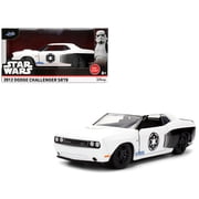 2012 Dodge Challenger SRT8 "Stormtrooper" Livery White with Graphics "Star Wars" Franchise 1/32 Diecast Model Car by Jada