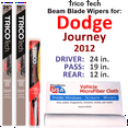 thumbnail image 1 of 2012 Dodge Journey Beam Blade Wipers (Set of 3) w/Rear Wiper, 1 of 3