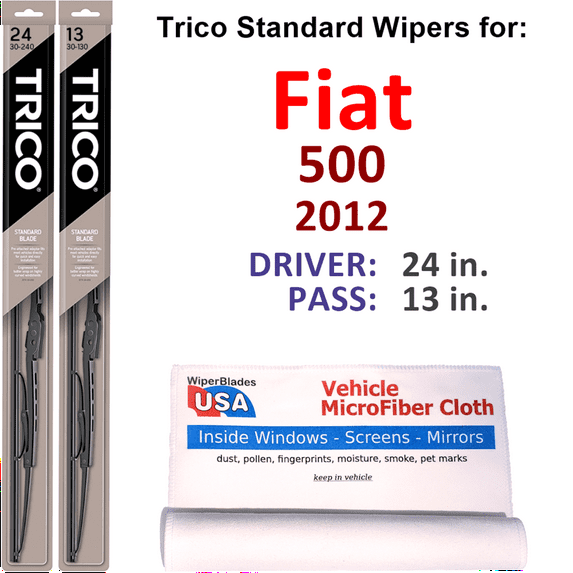 2012 Fiat 500 Wiper Blades (Set of 2)