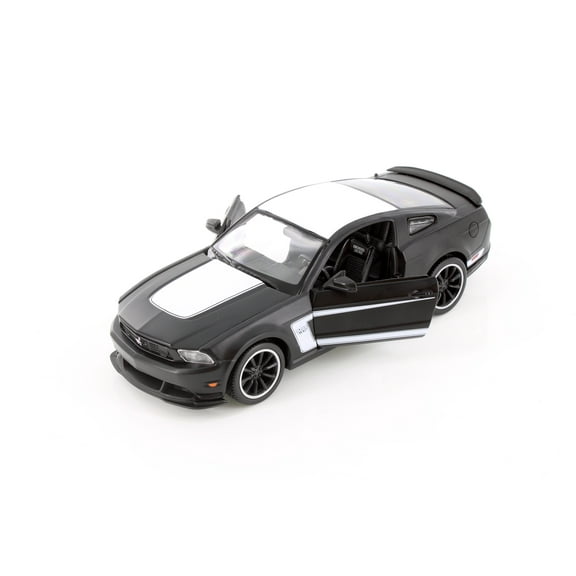 2012 Ford Mustang Boss 302 Hardtop, Black - Showcasts 37269 - 1/24 Scale Diecast Model Toy Car