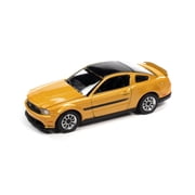 2012 Ford Mustang GT/CS, Yellow - Auto World AWSP112/24B - 1/64 Scale Diecast Model Car