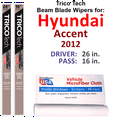 thumbnail image 1 of 2012 Hyundai Accent Beam Blade Wipers (Set of 2), 1 of 3