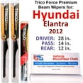 thumbnail image 1 of 2012 Hyundai Elantra Performance Beam Wipers (Set of 3) w/Rear Wiper, 1 of 4