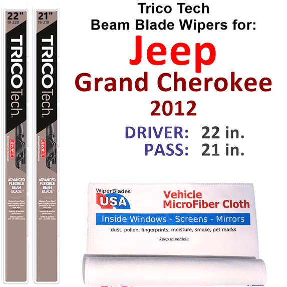 2012 Jeep Grand Cherokee Beam Blade Wipers (Set of 2)