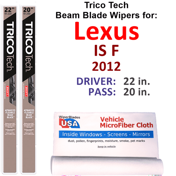 2012 Lexus IS F Beam Blade Wipers (Set of 2)