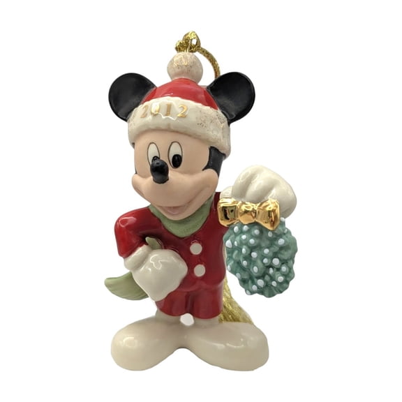 2012 Mistletoe Mickey (Mickey Mouse) Lenox Christmas Tree Ornament 813693