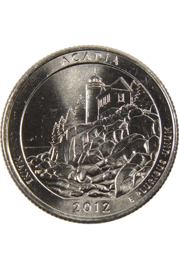 2012 P Acadia National Park Quarter BU Uncirculated Clad 25c Coin