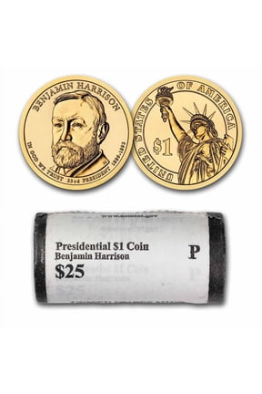 2012-P Benjamin Harrison 25-Coin Presidential Dollar Roll