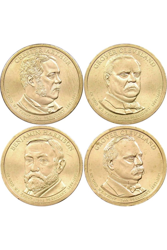 2012 P Presidential Dollar 4 Coin Set BU Uncirculated Mint State $1 Collectible