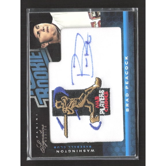 2012 Panini Signature Series Brad Peacock #105 /299 MLB Players Choice Patch