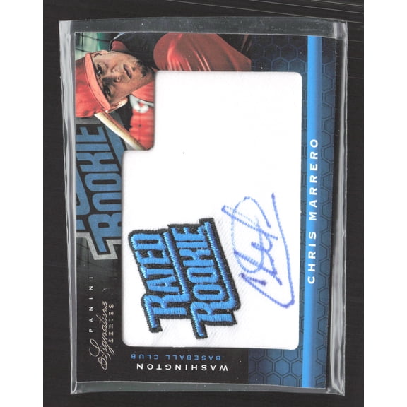 2012 Panini Signature Series Chris Marrero Auto Rated Rookie Patch #107 Washington Nationals Baseball Card