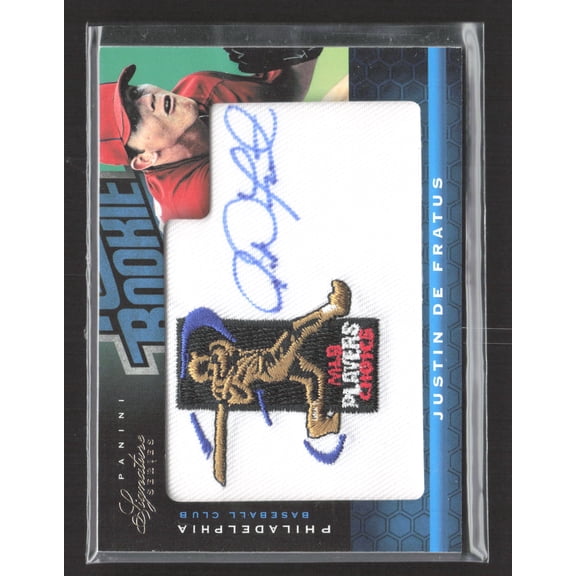 2012 Panini Signature Series Justin De Fratus #129 /299 MLB Players Choice Patch
