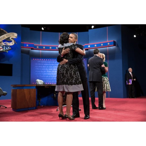 2012 Presidential Nominees Are Embraced By Their Wives After The Third Presidential Debate. Oct. 22 History