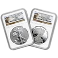 thumbnail image 1 of 2012-S 2-Coin Proof Silver Eagle Set PF-70 NGC (ER,Trolley Label), 1 of 3