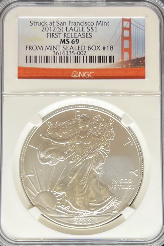 2012-S Silver Eagle MS69 NGC First Release (PA3616335002)