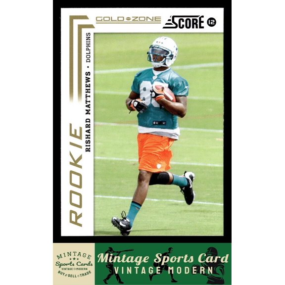 2012 Score Rishard Matthews RC #367 Miami Dolphins Football Card